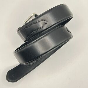 3D Belt Genuine Leather Belt Men's 36 Black Silver Tone Buckle Western